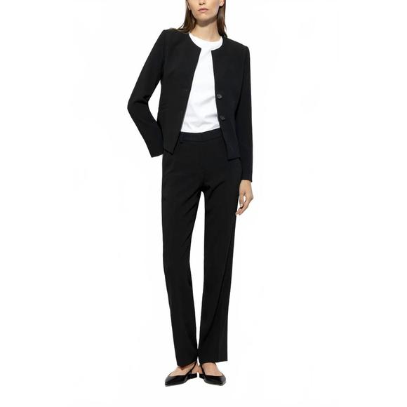 NEW LUISA CERANO straight-cut suit trouser in black